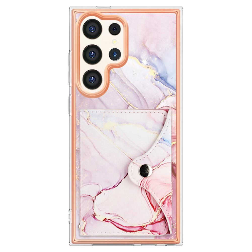 YB Leather Coating Series-9 for Samsung Galaxy S23 Ultra Case Card Slots Leather Coated TPU Kickstand Cover YB Leather Coating Series-9 for Samsung Galaxy S23 Ultra Case Card Slots Leather Coated TPU Kickstand Cover